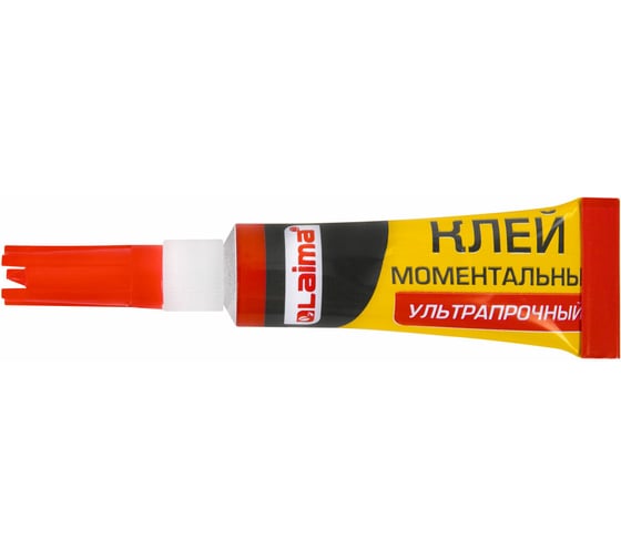 Моментальный клей LAIMA суперклей, 3 г, ультрапрочный, отрывная мультикарта 605567