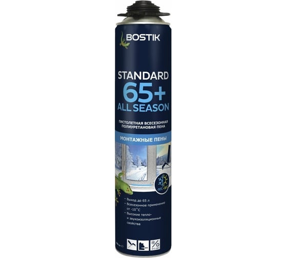 Пистолетная полиуретановая всесезонная пена BOSTIK Standard 65+ All SEASON 850 мл 50010223 1