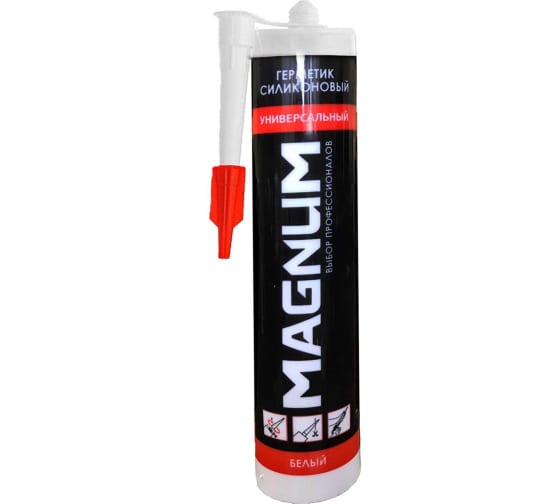 Универсальный силиконовый герметик Magnum белый, 280 мл М-002-2-280 1
