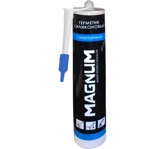 Санитарный силиконовый герметик Magnum бесцветный, 280 мл М-002-3-280 1