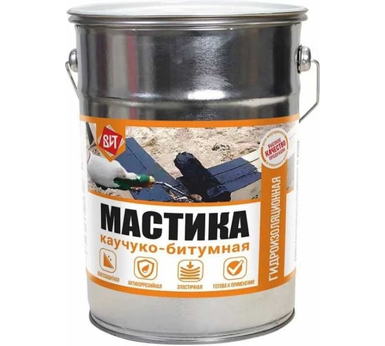 Каучуко-битумная мастика Царицынские краски 4 кг 58100