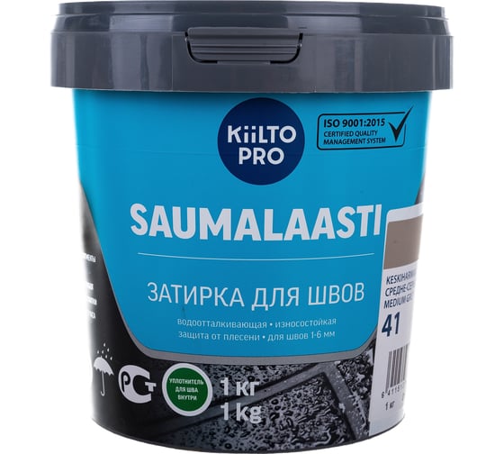 Затирка KIILTO Saumalaasti 41, 1 кг, средне-серый T3568.001 1
