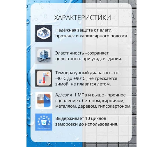 Гидроизоляционная мастика ШПАТЛЕР hydroacryl, 14 кг Ш00100