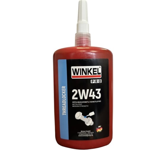 Фиксатор резьбовых соединений средней прочности WINKEL pro 2w43 250 мл 20304