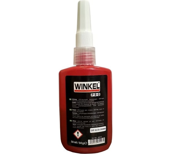Фиксатор резьбы высокой прочности WINKEL капилярный pro 2w90 50 мл 20315