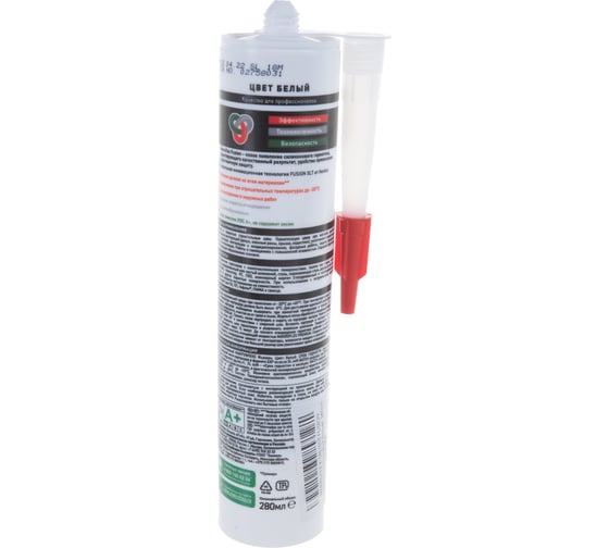 Силиконовый герметик MAKROFLEX 2461858 FUSION белый, 280 мл Б0041864