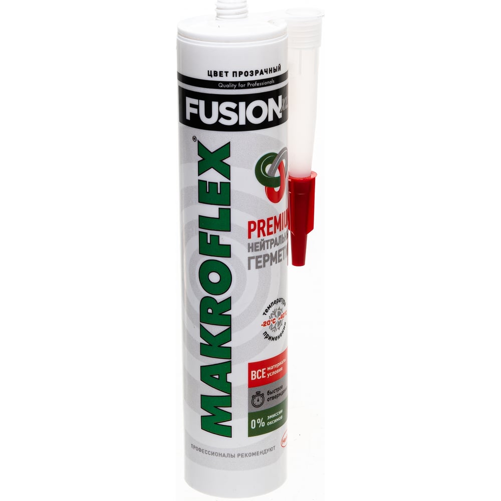 Силиконовый герметик MAKROFLEX 2461860 FUSION прозрачный, 280 мл ...