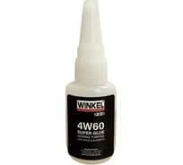 Моментальный цианоакрилатный клей WINKEL pro 4w60 общего назначения, без блюм эффекта и слабым запахом, 20 гр 20100