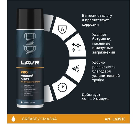Жидкий ключ LAVR PRO LINE LIQUID KEY, 650 мл Ln3510
