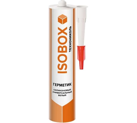 Герметик Технониколь ISOBOX силиконовый, универсальный, белый, 260 мл TN749220