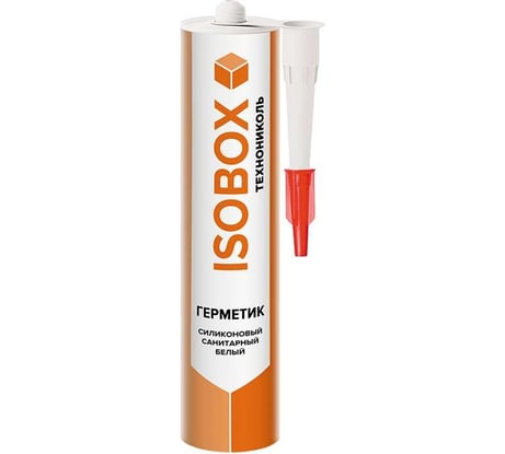 Герметик Технониколь ISOBOX силиконовый, санитарный, белый, 260 мл TN749223