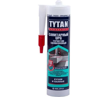 Силиконовый санитарный герметик TYTAN Professional UPG, 280 мл, прозрачный 229543