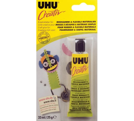 Клей для пенорезины, эластичных материалов UHU КРЕАТИВ 33 мл 47195