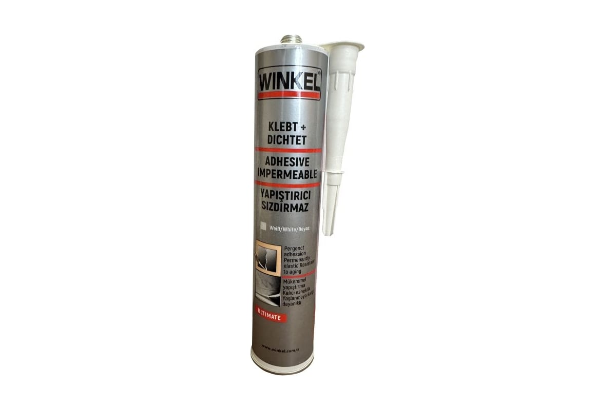 Полиуретановый клей-герметик для швов WINKEL белый, impermeable adhesive,  300 мл W160261B