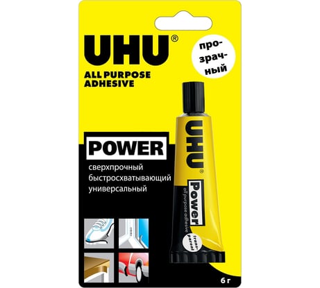 Универсальный контактный прозрачный клей UHU KRAFT 6 г 45083/В