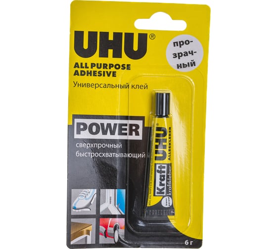 Универсальный контактный прозрачный клей UHU KRAFT 6 г 45083/В