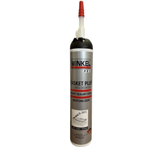 Силиконовый нейтральный клей-герметик для формирования прокладок WINKEL pro gasket plus черный, 200 мл W200504O