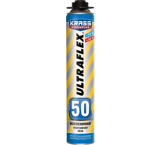 Монтажная пена KRASS ULTRAFLEX 50 пистолетная всесезонная Лк-00003979