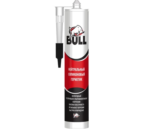 Нейтральный силиконовый герметик Bull белый 280 мл NW905