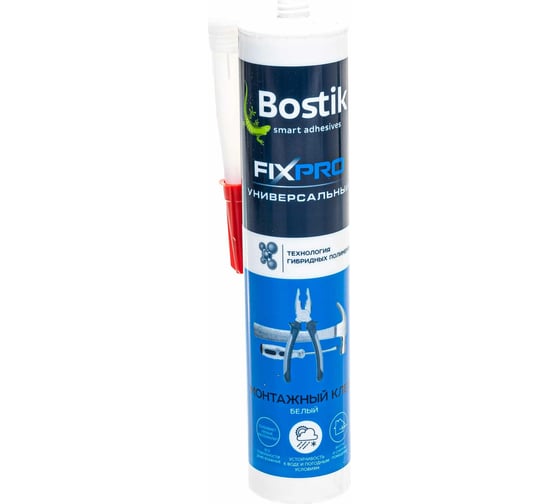 Монтажный клей Bostik FIXPRO гибрид УНИВЕРСАЛЬНЫЙ белый 290 мл 12013925