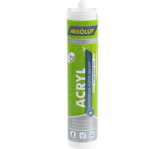 Акриловый герметик ТКК ABSOLUT Acryl, белый 51530 1