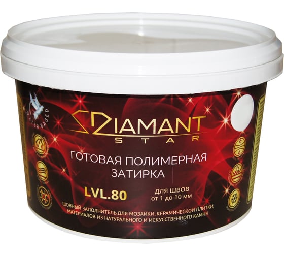 Готовая полимерная затирка Живая Краска Diamant Star lvl80, мокасиновый 808 8808 1