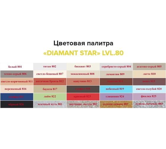 Готовая полимерная затирка Живая Краска Diamant Star lvl80, серебристо-серый 804 8804
