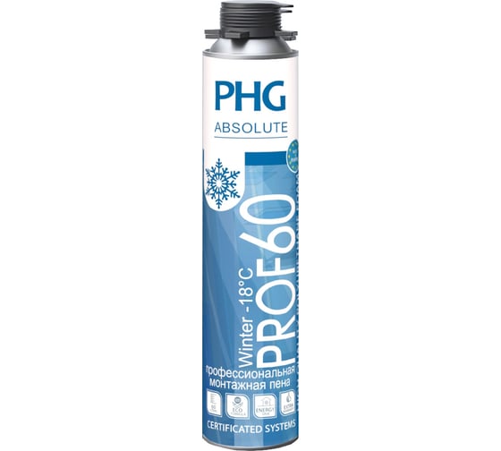 Профессиональная монтажная пена PHG Absolute PROF 60 750 ml Winter 242413