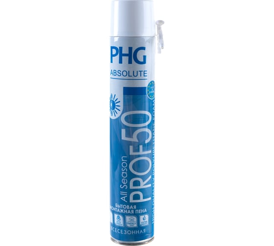 Бытовая всесезонная монтажная пена с трубочкой PHG Absolute PROF 50 700 ml 242411
