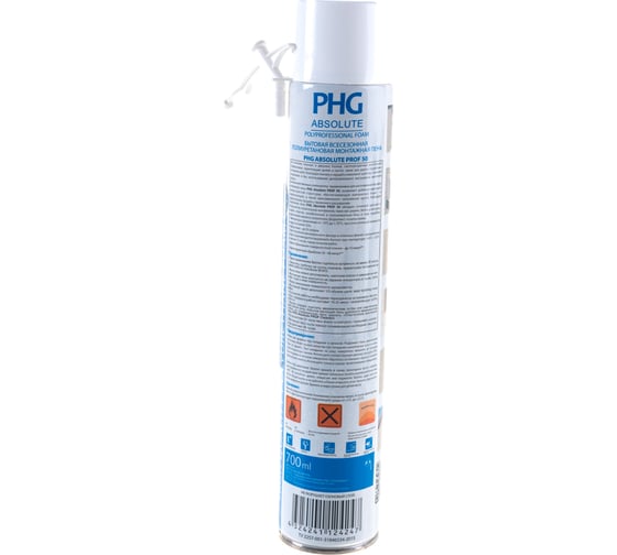 Бытовая всесезонная монтажная пена с трубочкой PHG Absolute PROF 50 700 ml 242411