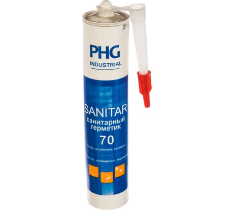 Силиконовый санитарный герметик PHG Industrial Sanitar белый 280 ml 448748