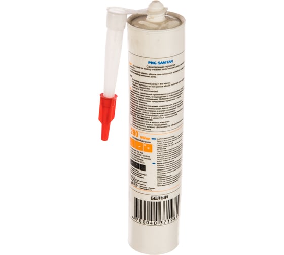 Силиконовый санитарный герметик PHG Industrial Sanitar белый 280 ml 448748