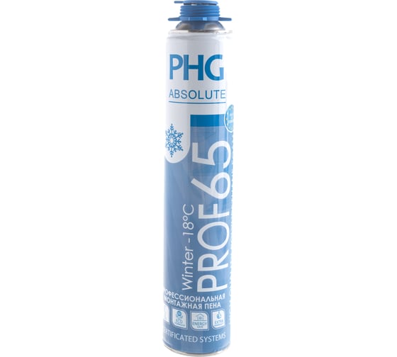 Профессиональная монтажная пена PHG Absolute PROF 65 Winter 870 ml 242415