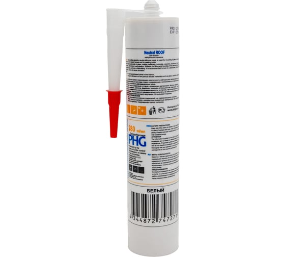 Силиконовый герметик PHG Absolute Neutral Roof белый 280 ml 448745
