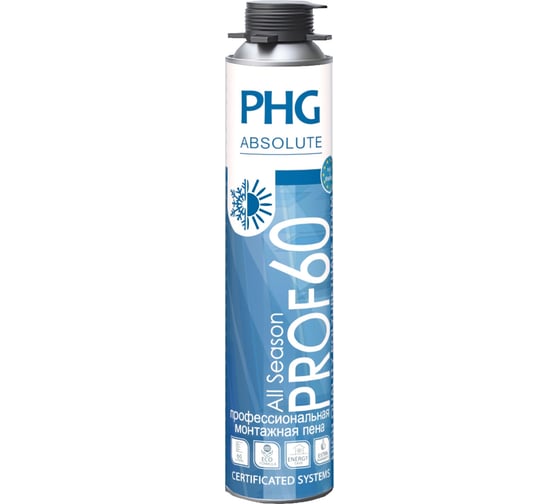 Профессиональная всесезонная монтажная пена PHG Absolute PROF 60 750 ml 242412