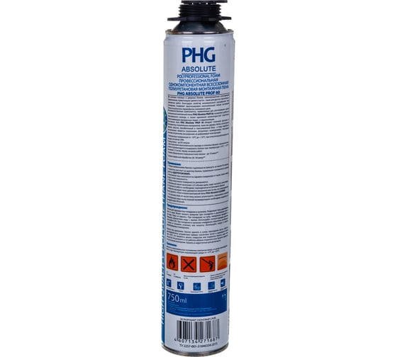 Профессиональная всесезонная монтажная пена PHG Absolute PROF 60 750 ml 242412