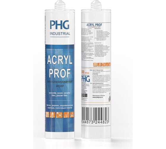 Акриловый герметик PHG Industrial Acryl PROF 300 ml 448732 1