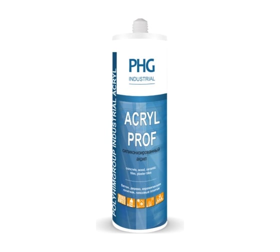 Акриловый герметик PHG Industrial Acryl PROF 300 ml 448732