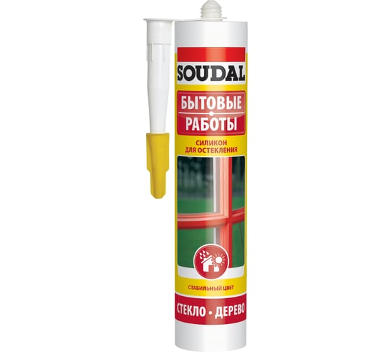 Силикон для остекления Soudal бесцветный 280 мл 125773