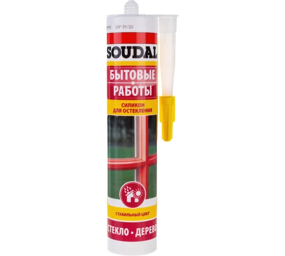 Силикон для остекления Soudal бесцветный 280 мл 125773