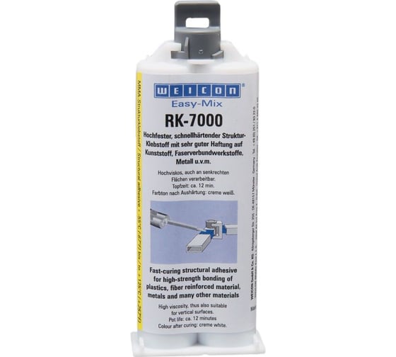 Двухкомпонентный конструкционный клей Weicon Easy Mix RK 7000 50 г wcn10565050