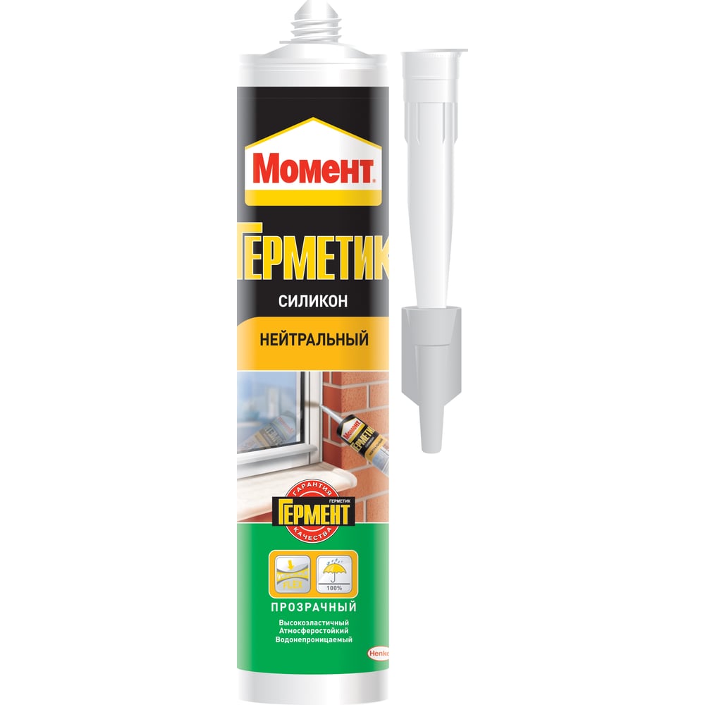 Силиконовый нейтральный герметик Момент прозрачный 280 мл C0042551 ...
