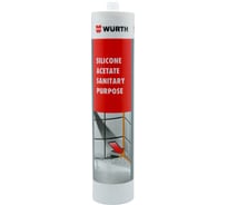 Ацетатный силикон для влажных помещений Wurth Economy СИЛИКОН-ACE-CLEAR-1 GRADE280ML 089231885 053 24