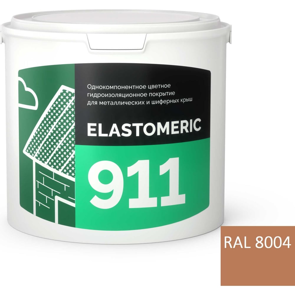 Гидроизоляция металлической крыши Elastomeric Systems 3кг терракотовый ...