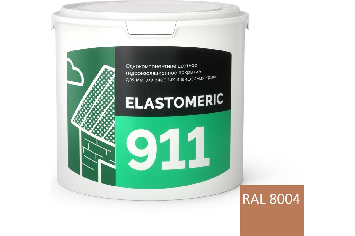Гидроизоляция металлической крыши Elastomeric Systems 3кг терракотовый ...