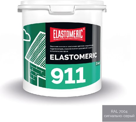 Мастика кровельная Elastomeric Systems 3 кг, серая elastomeric - 911 акриловая 7004001