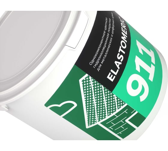 Мастика кровельная Elastomeric Systems 3 кг, серая elastomeric - 911 акриловая 7004001