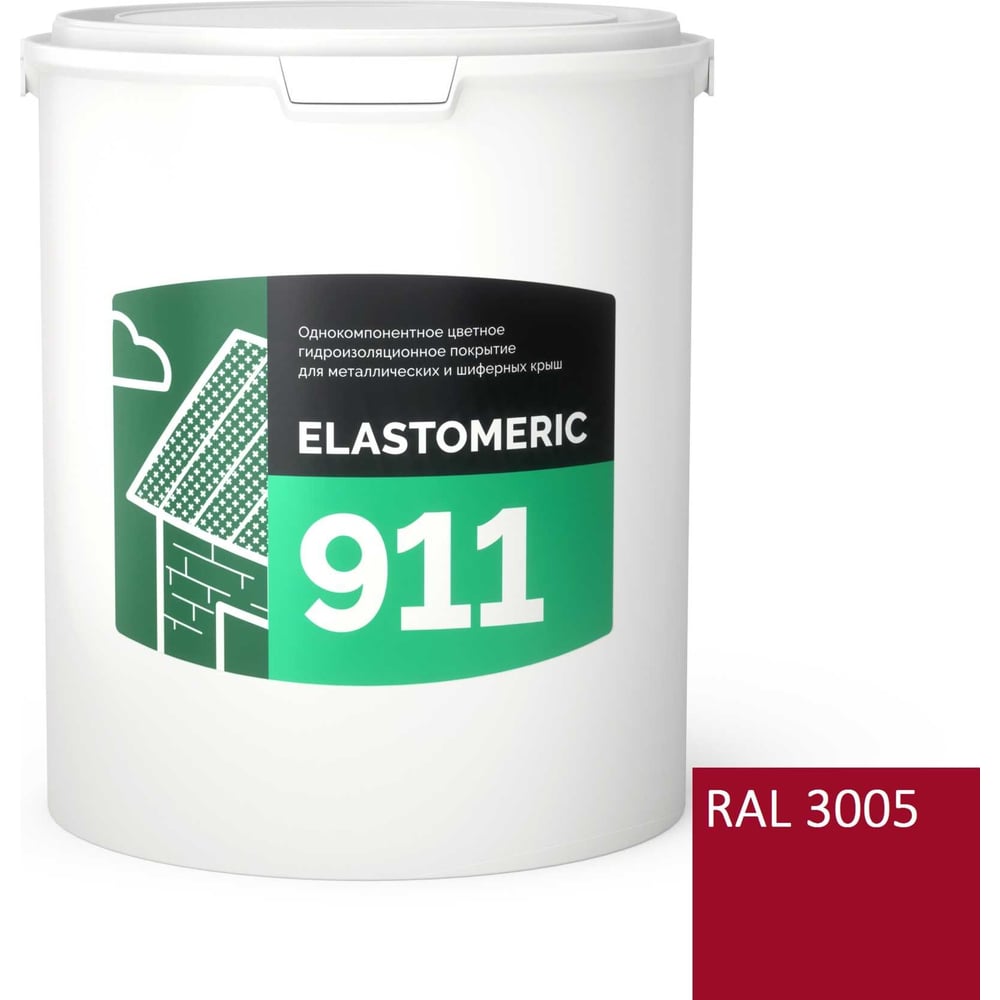 Жидкая резина Elastomeric Systems для крыши 6кг винно-красный ...