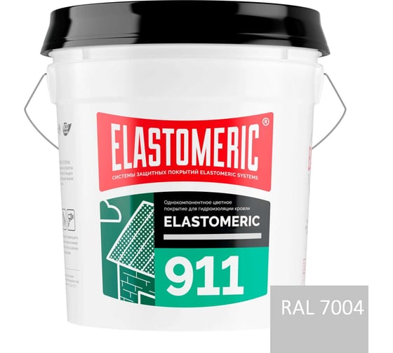 Мастика Elastomeric Systems для шиферной крыши 20кг серая elastomeric-911 7004002