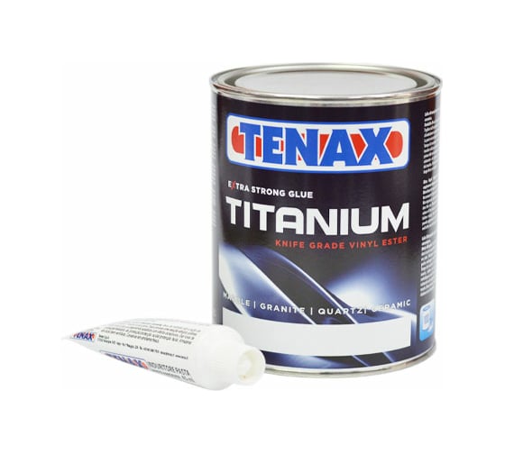 Полиэфирный клей Tenax Titanium Extra Clear суперпрозрачный/густой 1л 039.210.7502
